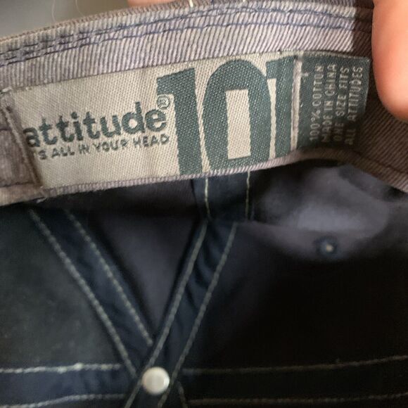 Anglers EST. 2000 Logo Ball Cap Hat Strapback, Attitude Brand MTN View, AR Gray - Picture 9 of 9